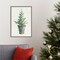 White and Bright Christmas Tree I by Danhui Nai 16-in. W x 23-in. H. Canvas Wall Art Print Framed in Grey